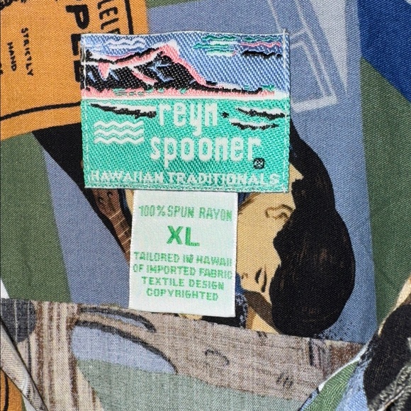 Rare Collectible Reyn Spooner Aloha Shirt KAMAKA Ukelele Rayon Pocket Size XL - Picture 5 of 11